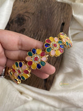 Gold Look Alike Multicolour Flower Head band - G11450